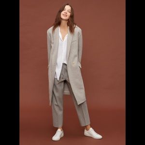 NWOT The Group by Babaton BERNARD COAT - HEATHER WHITE